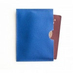 Обложка-карман для паспорта Гранд, нат.кожа, синий, 02-016-0662