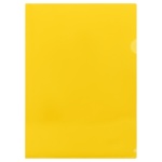 Папка-уголок Стамм, А4, 100мкм, прозрачная, желтый, ММ-30735
