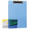 Доска планшет с зажимом Brauberg "Energy", А4, пластик, синий, 232230