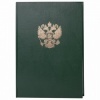 Книга учета Brauberg "Герб", А4, 96л, клетка, бумвинил, офсет, зеленый, 130277