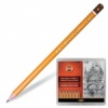 Набор простых карандашей Koh-I-Noor "1500", 24шт, 8В-10Н, мет. пенал, 1504024001