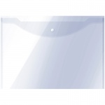 Пaпка-конверт на кнопке OfficeSpace, А3, 150мкм, прозрачная, 267524