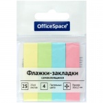 Флажки-закладки OfficeSpace, 50*12мм, 4*25л, пастель, Sn25_21801
