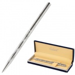 Ручка шариковая Galant "Astron Silver", синяя, серебро/хром, 143527