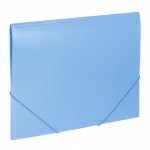 Папка на резинках Brauberg "Office", 0,5мм, до 300 листов, голубой, 228078