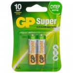 Батарейки GP "Super", AA, алкалин, 2шт, 15A-2CR2