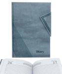 Ежедневник полудатированный "Intelligent", А5, кожзам, серо-голубой, CE-6045